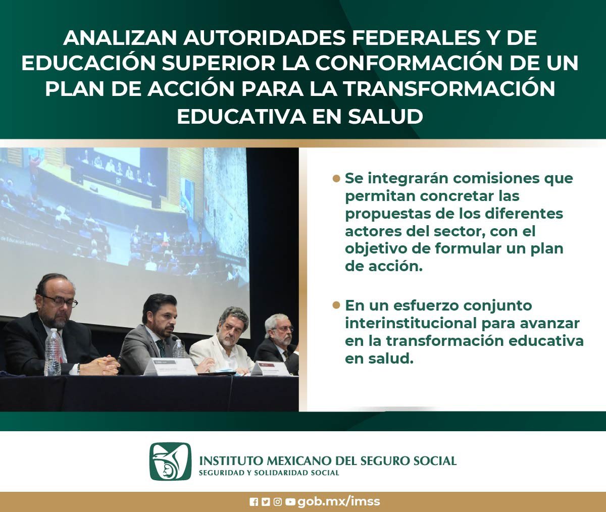 Analizan autoridades federales y de educación superior la conformación de un plan de acción para la transformación educativa en salud