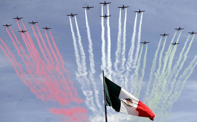 ESPECTACULO-AEREO Fuerza aérea y guardia nacional