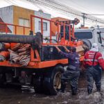 CAEM moviliza elementos y maquinaria para atender las afectaciones por lluvia en Calimaya