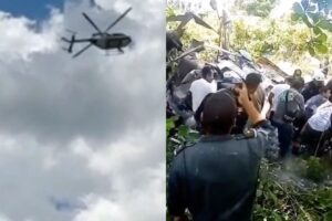 se desploma helicoptero en Tabasco Marina