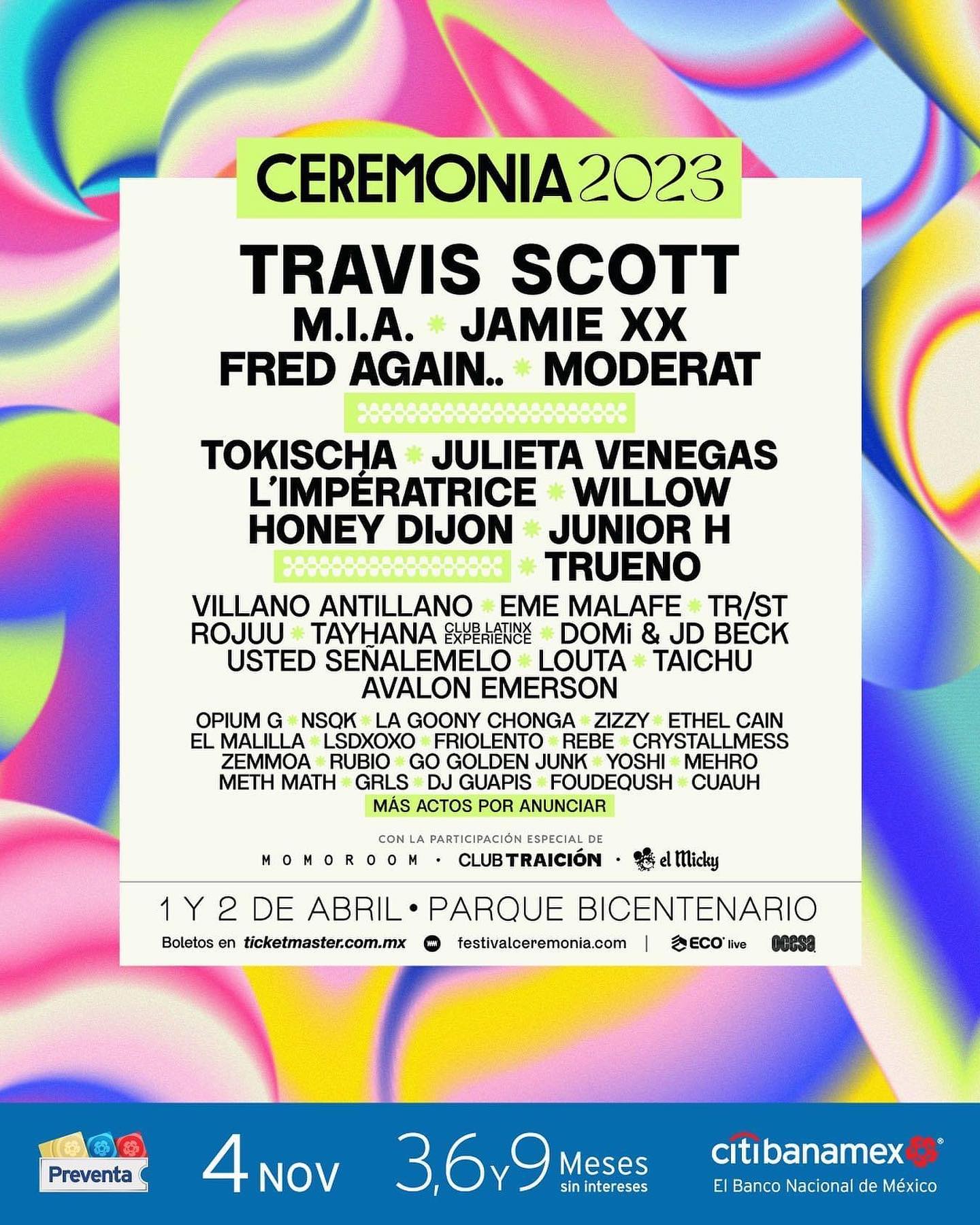 Line up Festival Ceremonia