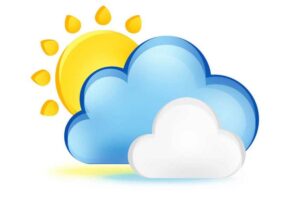 Sol brillante nubes