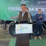 Alcalde de Metepec da banderazo de inicio al programa nocturno de desazolve