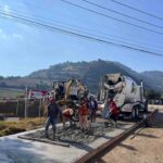 Roberto Bautista realiza supervisión de pavimentación con Concreto Hidráulico en Tenango del Valle