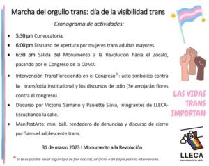 Rutas marcha para la visibilidad trans