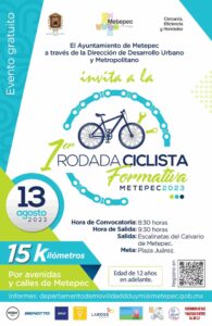 Ayuntamiento de Metepec te invita a la 1er Rodada Ciclista Formativa Metepec 2023
