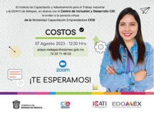 El DIF Metepec te invita a la asesoría virtual de la “Modalidad Capacitación Emprendedora”