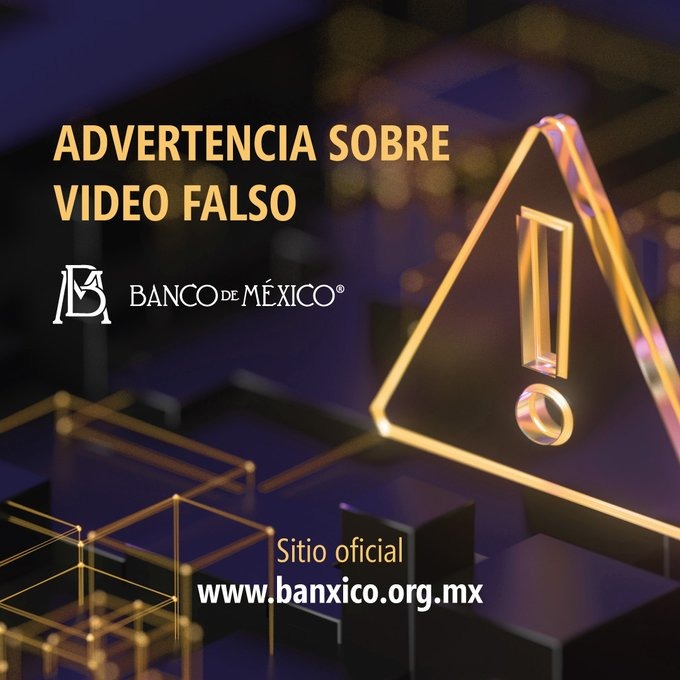 Banxico advierte sobre video falso en redes sociales