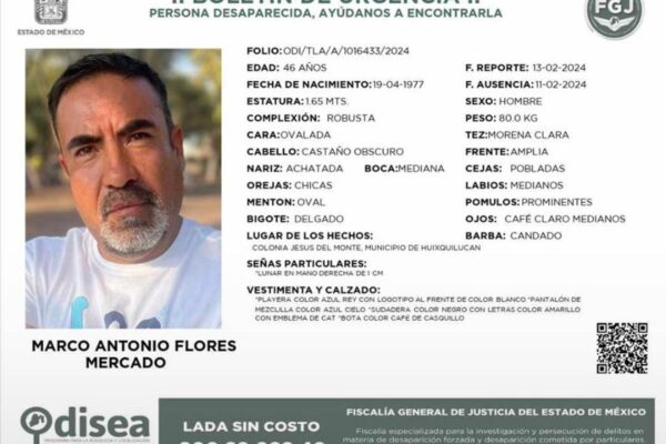 Desaparición de Marco Antonio Flores Mercado: familia espera ayuda del público