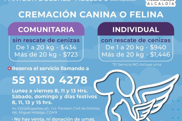 La alcaldía Miguel Hidalgo cuenta con crematorio para las mascotas