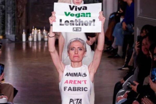 (Video) Activistas interrumpen desfile de Victoria Beckham en París