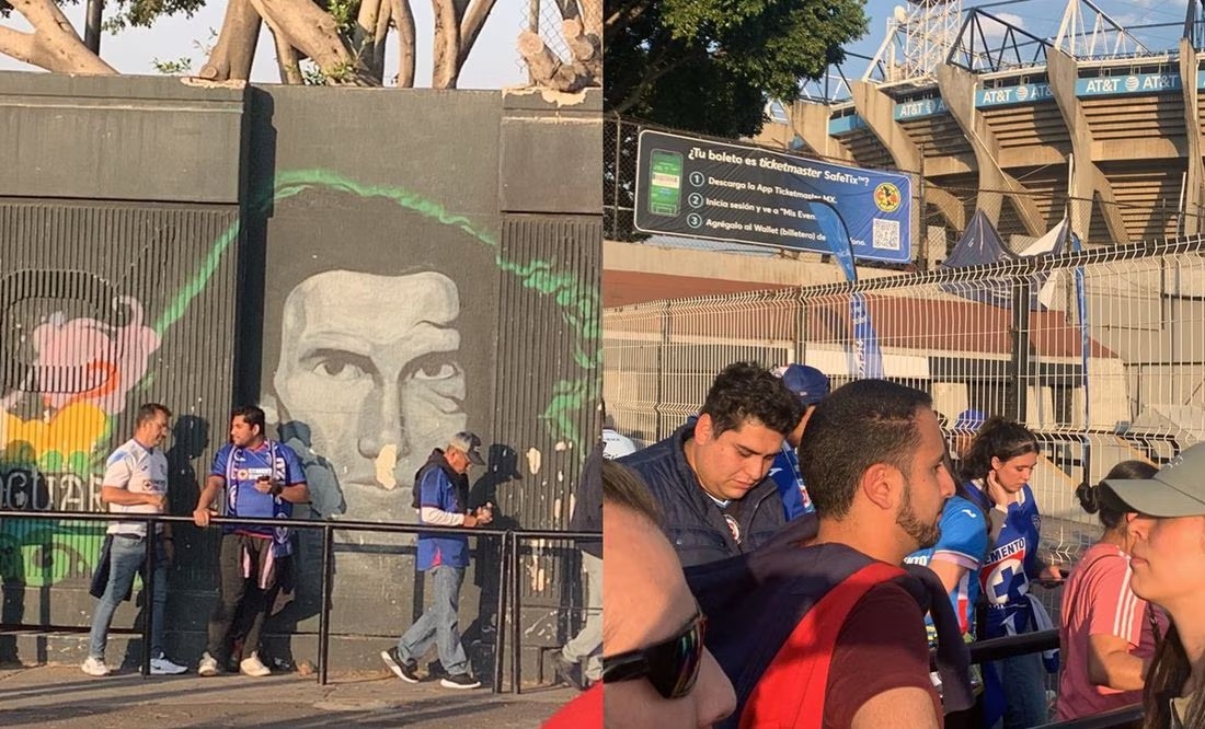 Caos en el Estadio Azteca para recoger boletos de Cruz Azul