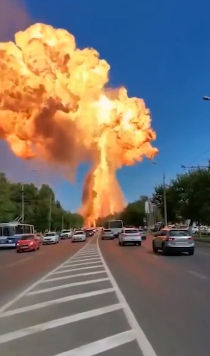 Explosión en Gasolinera de Rusia