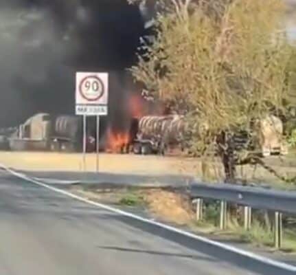 Explosión de pipa en carretera Tonalá-Pijijiapan, Chiapas