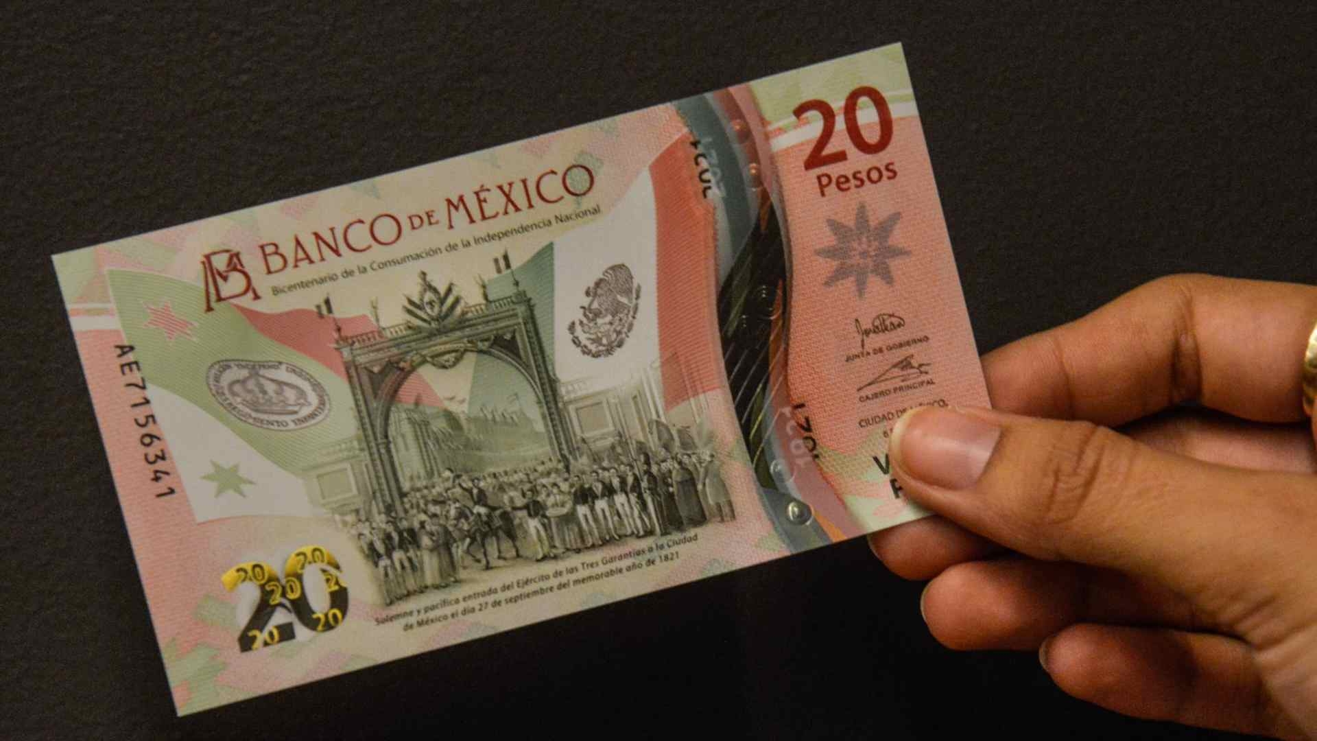 billete de 20 pesos