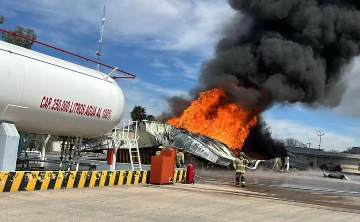 Incendio en planta de gas de Aguascalientes