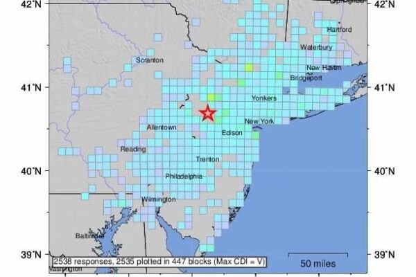 Nueva York: temblor de 4,8 golpea la costa este de EEUU