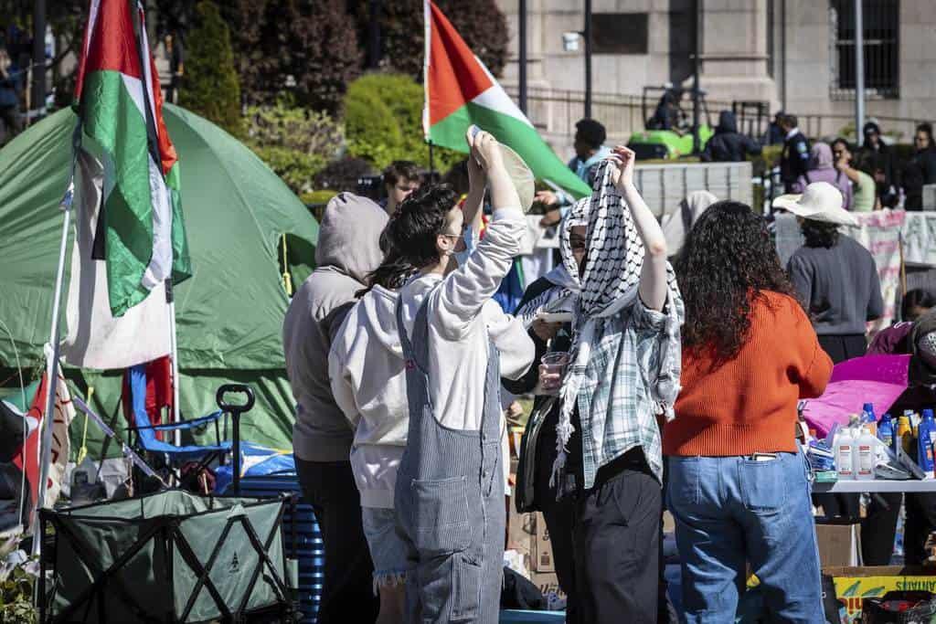 protestas a favor de Palestina