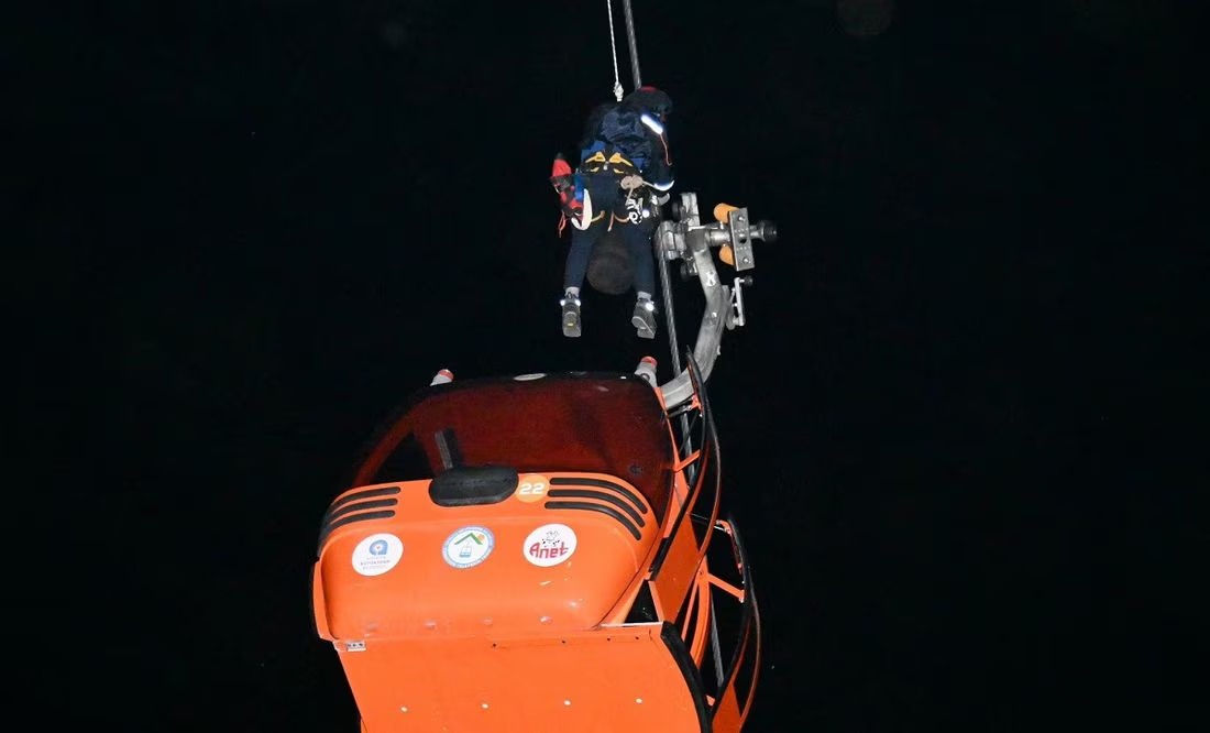 Rescate en teleférico después de 23 horas: operación en Turquía