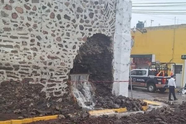 Lluvias derriban parte de barda en Museo del Virreinato en Tepotzotlán