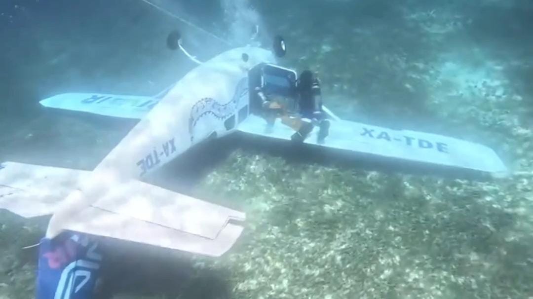 Avioneta se estrella en Cozumel, QRoo