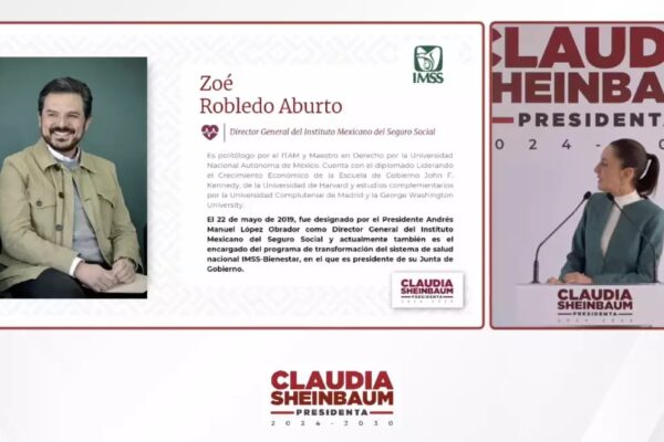 Claudia Sheinbaum anuncia que Zoé Robledo seguirá al frente del IMSS