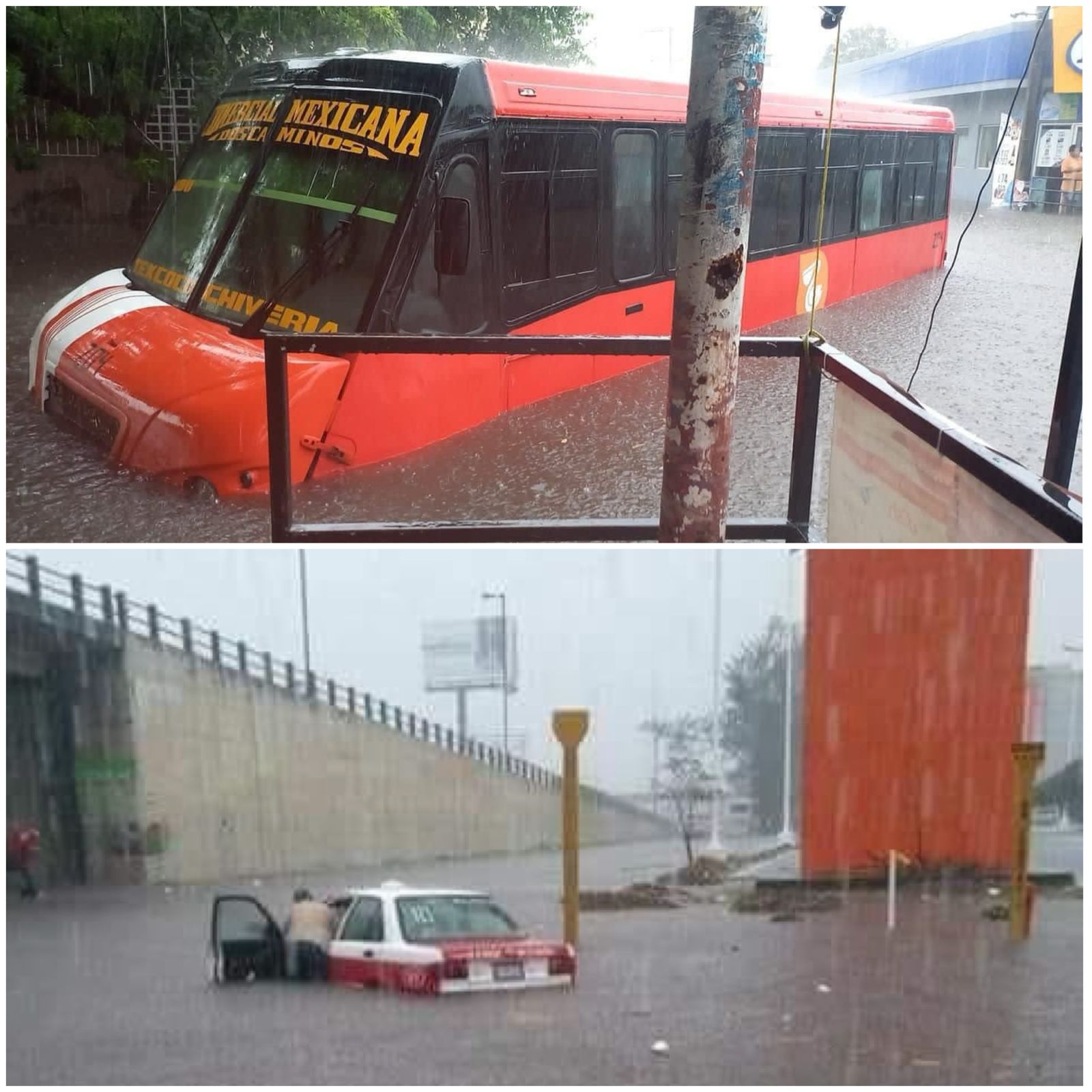 Onda Tropical 8 provoca inundaciones en calles de Veracruz