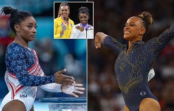 Duelo olímpico entre Simone Biles y Rebeca Andrade