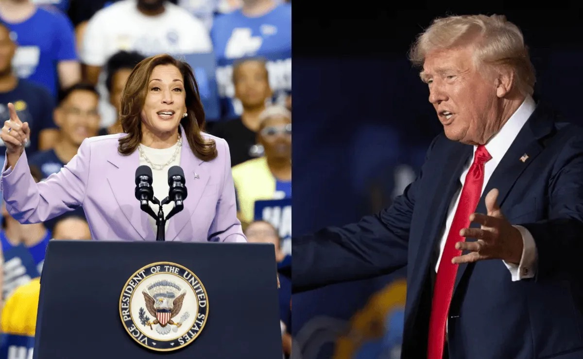 Harris supera a Trump por estrecho margen en encuestas