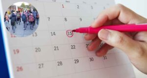 descansos en el calendario