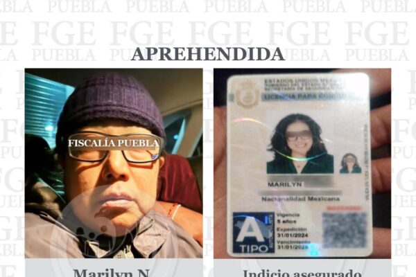 Fiscalía de Puebla detiene a Marilyn N. por usurpación de profesión