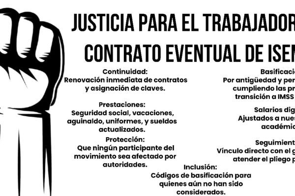 Desempleo injusticia ISEM protestan