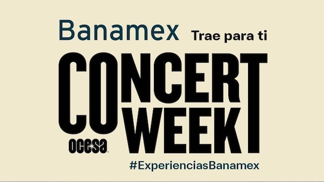 ¿Qué es el Concert Week?: boletos al 2 x 1