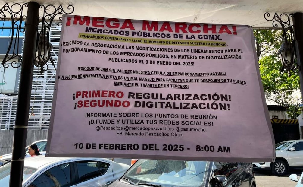 CDMX: locatarios de mercados convocan a megamarcha