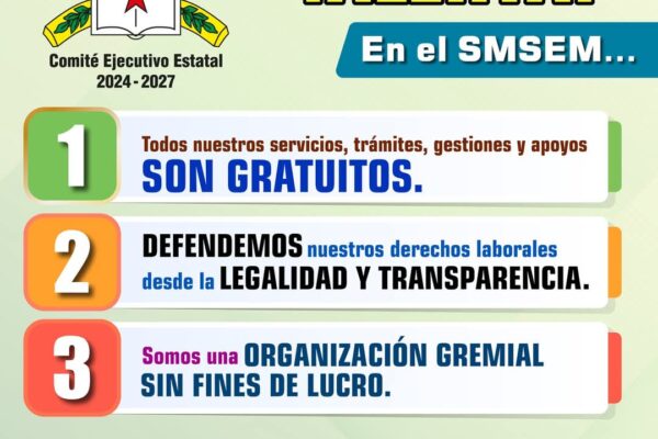 SMSEM hace llamado a sus agremiados a estar alerta ante intentos de extorsión por supuestos trámites sindicales