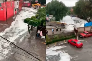 desborde presa Naucalpan