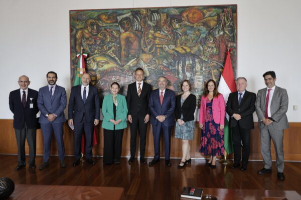El canciller Juan Ramón de la Fuente sostuvo un encuentro con el ministro de Relaciones Exteriores y de Comercio de Hungría