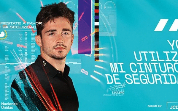 Leclerc se une a campaña contra violencia viral: “Yo uso cinturón”
