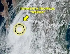 Tormenta tropical Narda provocará fuertes lluvias