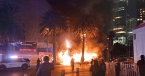 Explosión fuego Monumento Revolución