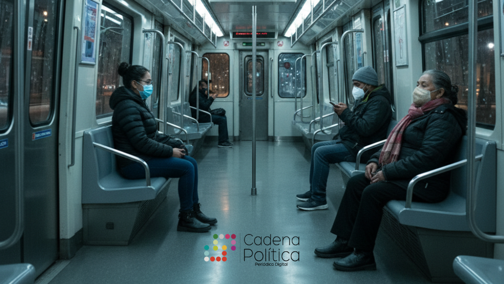 Temporada invernal: cubrebocas transporte