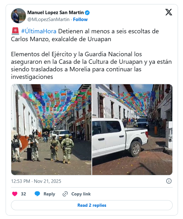 escoltas Carlos Manzo Uruapan