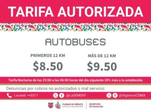 Aumenta tarifa transporte CDMX