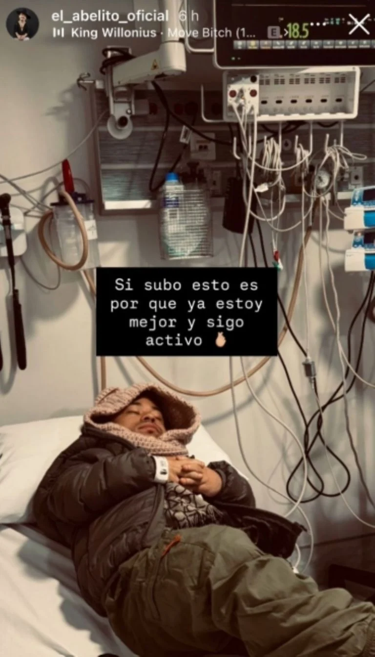Abelito reaparece desde un hospital