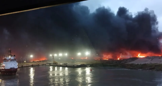 Incendio refinería Olmeca 2026 Pemex Tabasco.