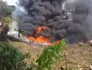Avión de la Fuerza Aérea colombiana se estrella