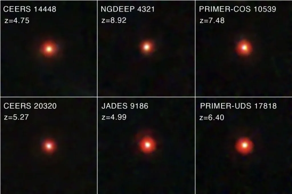 pequeños puntos rojos