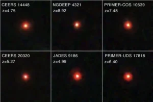 pequeños puntos rojos