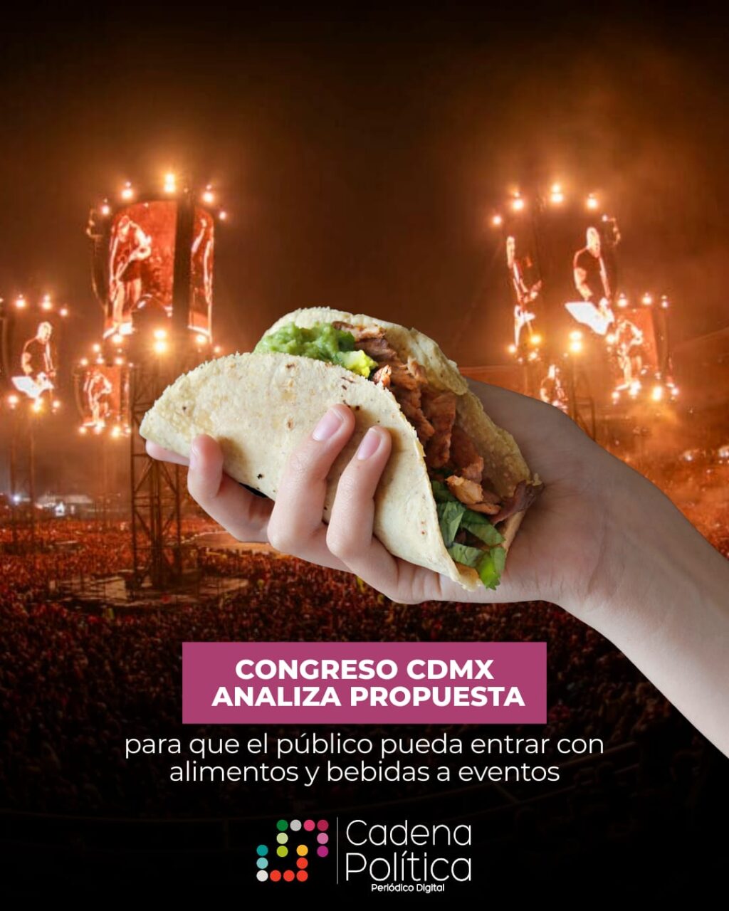 comida conciertos Congreso CDMX