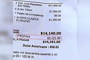 Profeco incluyeron propina ticket